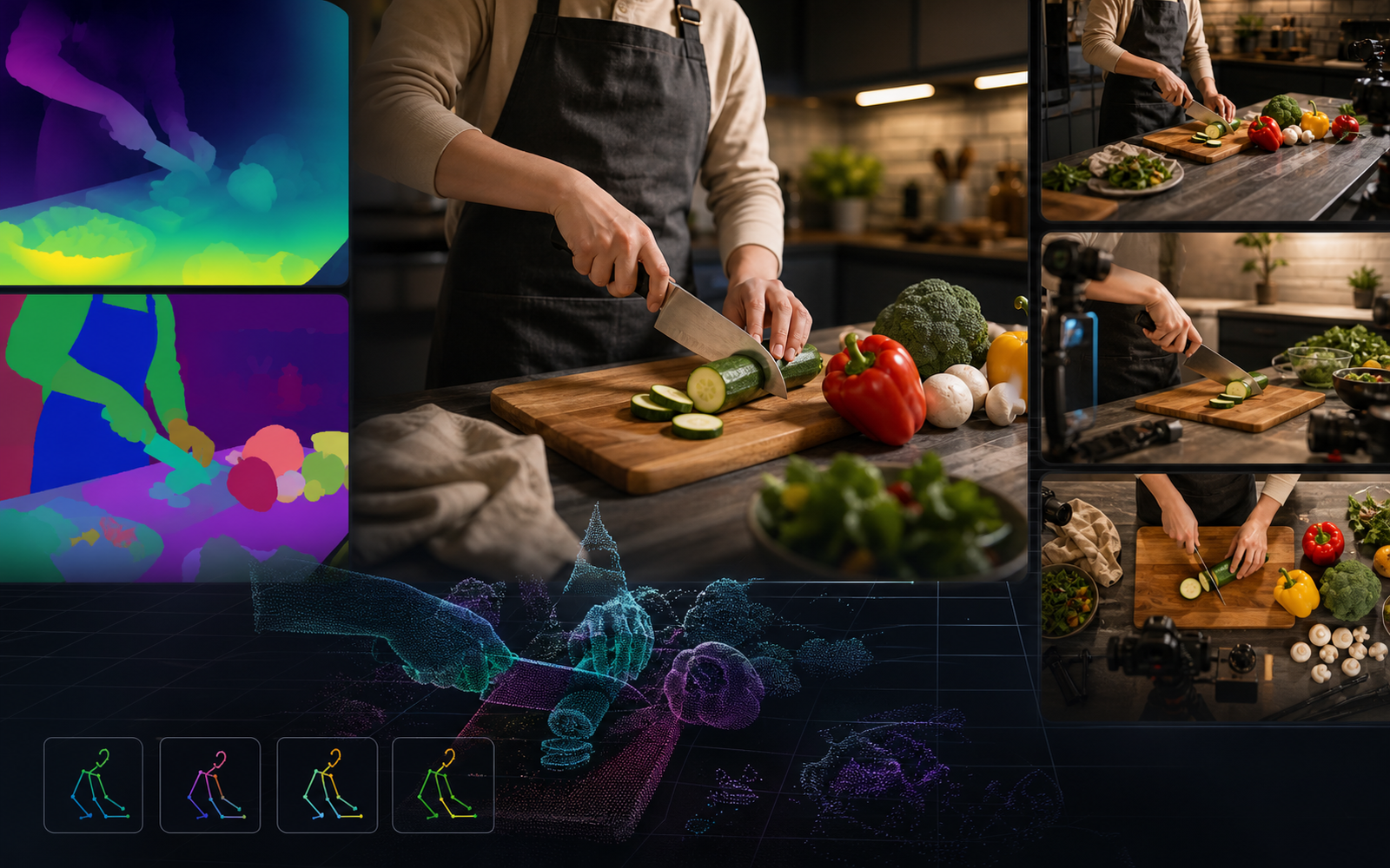 Behavioral Dataset: Multimodal Video, Depth & Actions